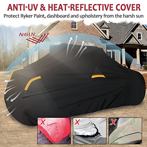 StarknightMT Ryker Cover, Full Cover Compatible with Can-Am Ryker 900 600 Sport Rally Edition All-Weather Ryker Bike Cover for Indoor Outdoor Snow Rain Dust Sun Protection Ryker Accessories - Image 3