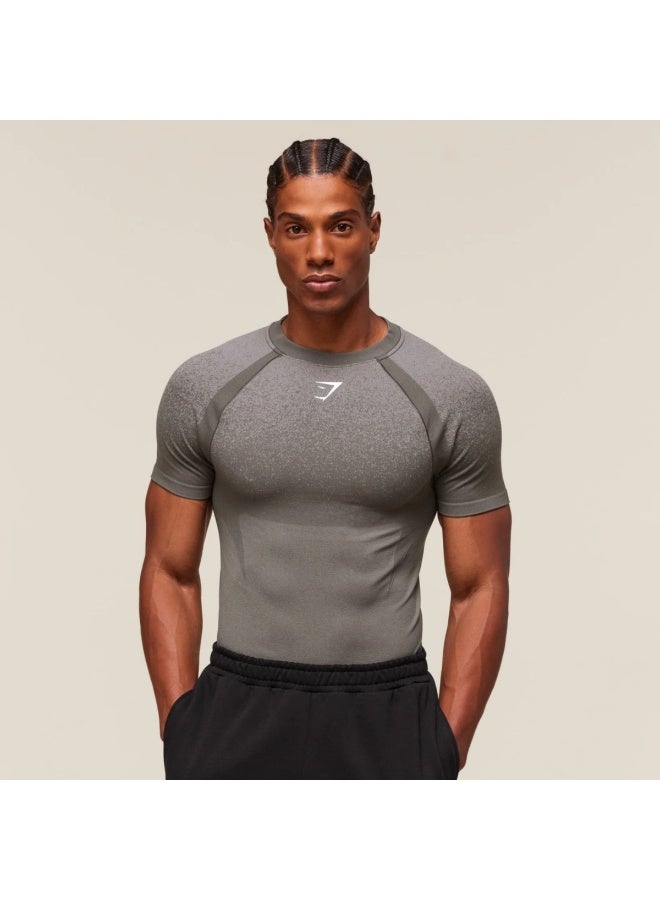 جيمشارك تي شيرت جيم شارك الجديد - ضيق وقابل للتنفس بأكمام قصيرة