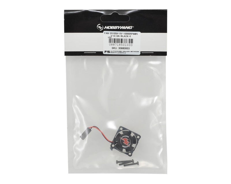 Hobbywing 30860003 Fan 2510sh-5v 10000rpm@5v Bk E - Image 2