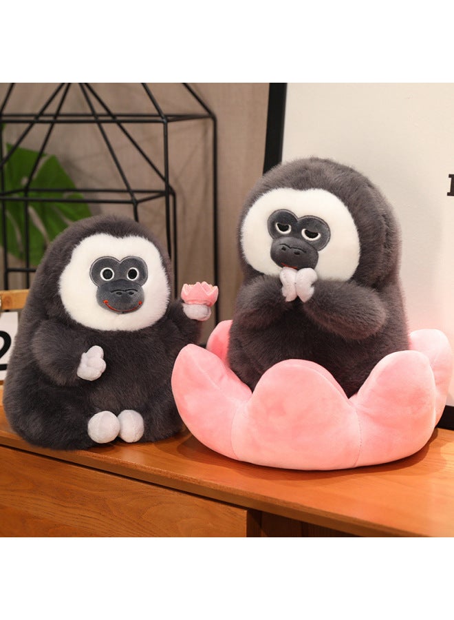 Overseas Lotus Gorilla Scissorhands Doll Zoo White-faced Monkey Doll Plush Toy Ugly Cute Banana Monkey-Specifications:30cm(0.3kg)-Color:Lotus Cushion Monkey  - Image 2