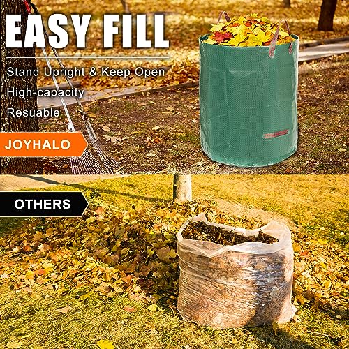 Joyhalo Reusable Yard Waste Bags, 72 Gallon Lawn And Leaf Bags 3 Pack, Heavy Duty Garden Bags With Gardening Gloves, Standable Garden Waste Bag With 4 Handles, Camping Yard Recycling Bag For Leaves - Image 2