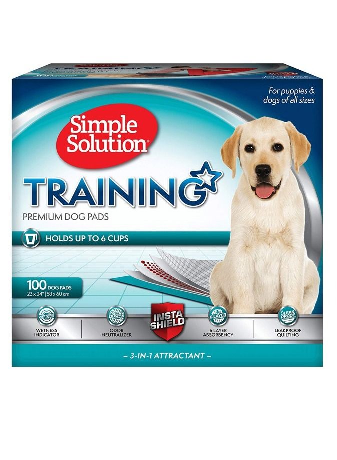 Simple Solution 100Pc Premium Dog and Puppy Training Pads - Image 1