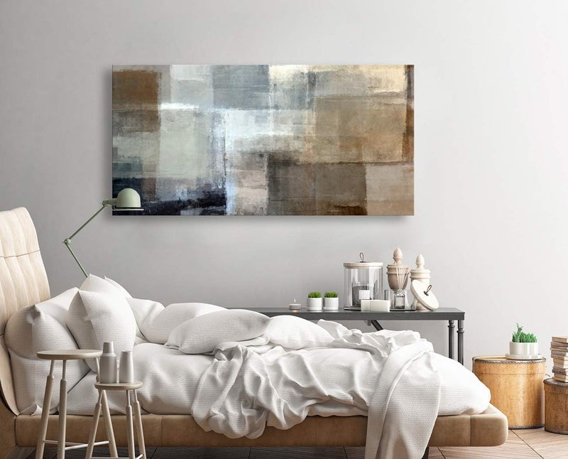 BPA Abstract Canvas Wall Art - Grey and Brown - Image 4