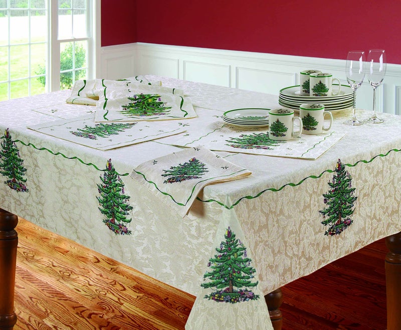 سبود Spode - Table Runner Holiday Kitchen Accessories Decore Holiday Home Decor (Spode Christmas Tree Collection 14 "× 72" ") - Image 4