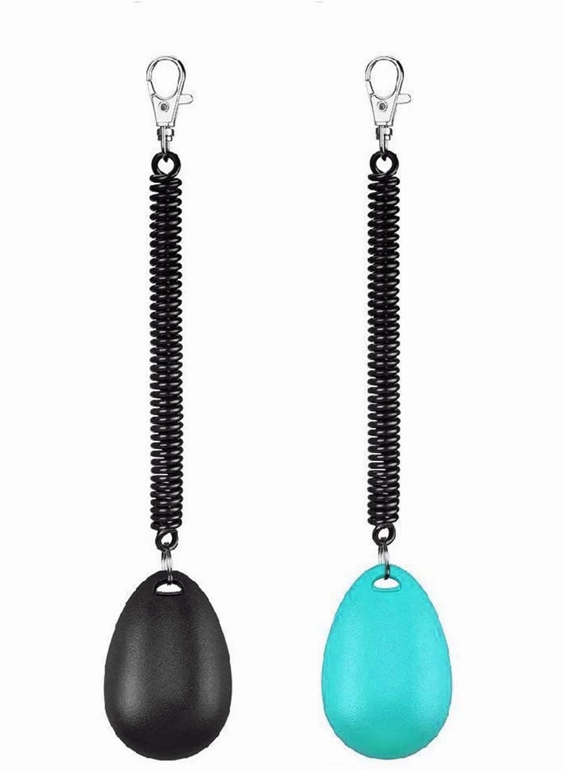 SYOSI Pet Trainer 2 Pack Dog Clicker with Wrist Strap Big Button Effective Behavioral Tool for Cats Birds Puppy Recall Blue and Black - Image 5