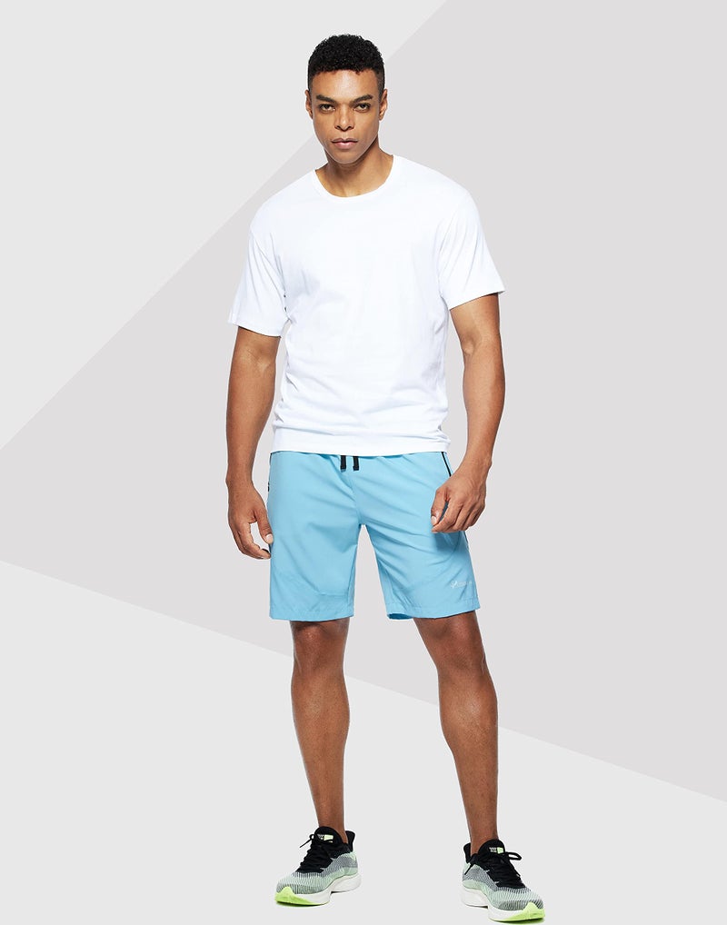Pudolla Men's Workout Running Shorts Lightweight Gym Athletic Shorts for Men with Zipper Pockets (Forever Blue Medium) - Image 5
