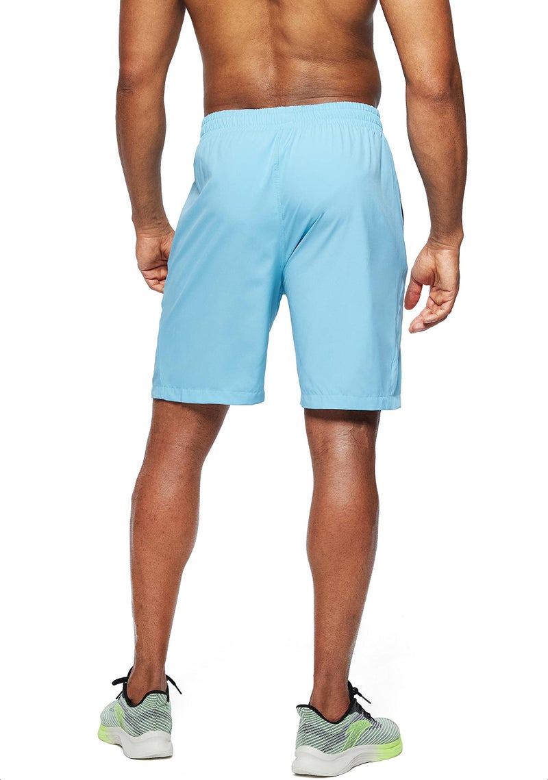 Pudolla Men's Workout Running Shorts Lightweight Gym Athletic Shorts for Men with Zipper Pockets (Forever Blue Medium) - Image 3