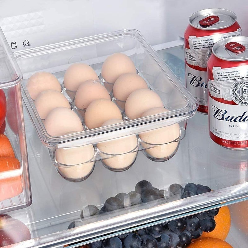 Sygnius Acrylic Covered Egg Storage Box or Egg Trays for Refrigerator - Image 5