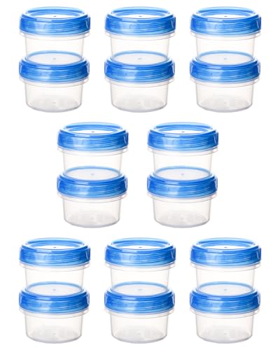Atecare Salad Dressing Containers, [16 Pack*2 oz] Reusable Easy to Open Dressing, Condiment, Sauce, Dip Containers to Go With Leak-Proof Twist Top Lids, Bpa Free, Safe For Microwave, Freezer, Dishwasher - Image 1