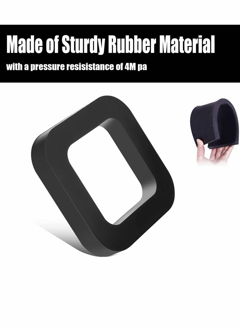 Hitch Receiver Silencer Pad, 2" Rubber Bumper for Towing and Adjustable Ball Mounts Eliminate Noise (4 Pcs, Black)