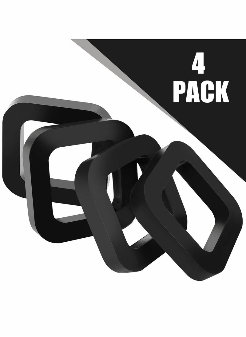 Hitch Receiver Silencer Pad, 2" Rubber Bumper for Towing and Adjustable Ball Mounts Eliminate Noise (4 Pcs, Black)