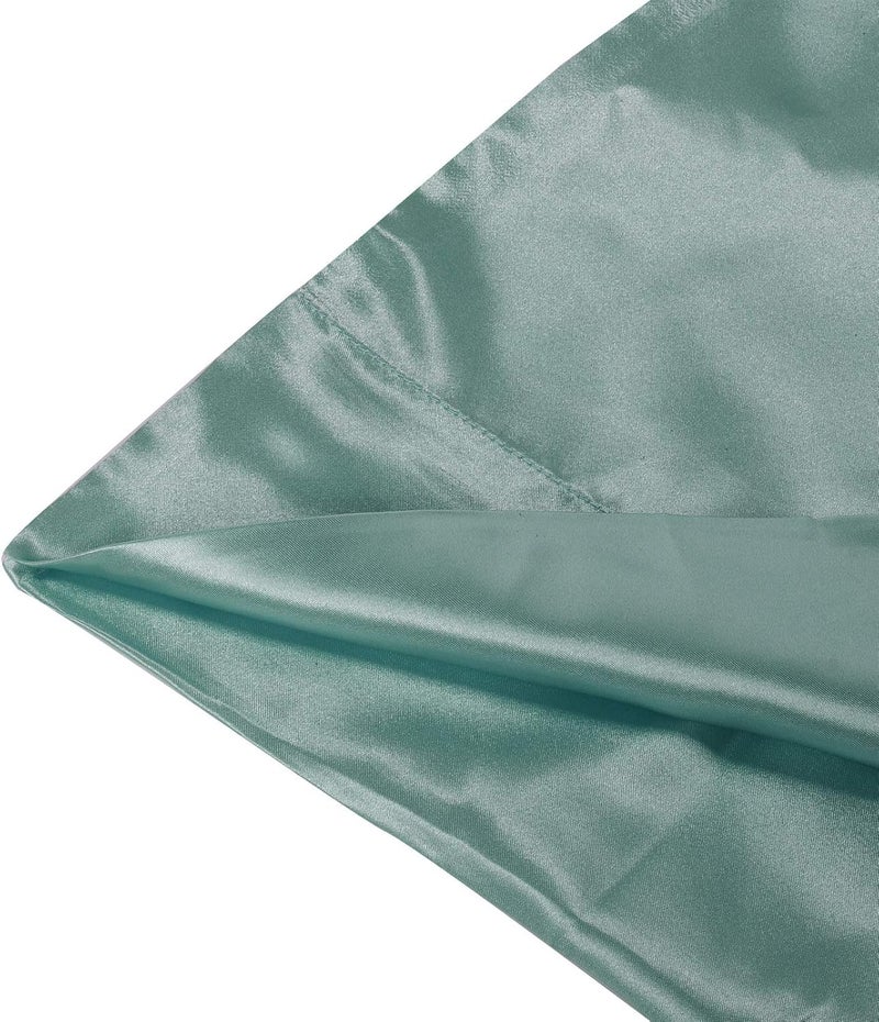 Acouto 2pcs le Lope Ed Ow Covers 75 X 150D Satin Beddings Set for a Urious Sleep Experience (Green) - Image 2