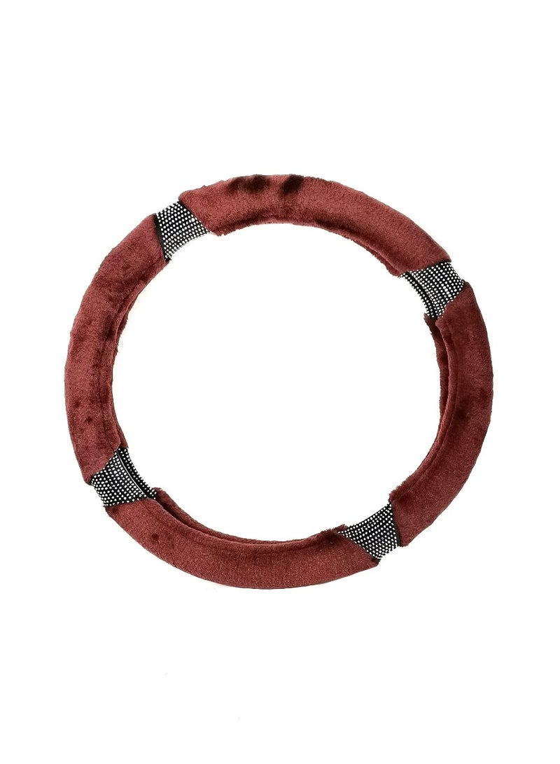 Agc Premium quality Car Steering Cover Size Medium 38cm Fluffy Steering Wheel Cover Smooth Fur AGC - Image 3