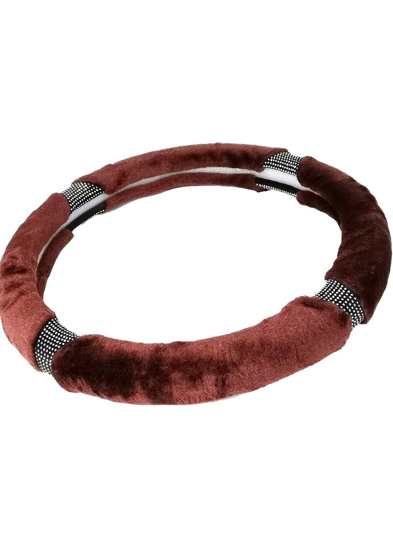 Agc Premium quality Car Steering Cover Size Medium 38cm Fluffy Steering Wheel Cover Smooth Fur AGC - Image 4