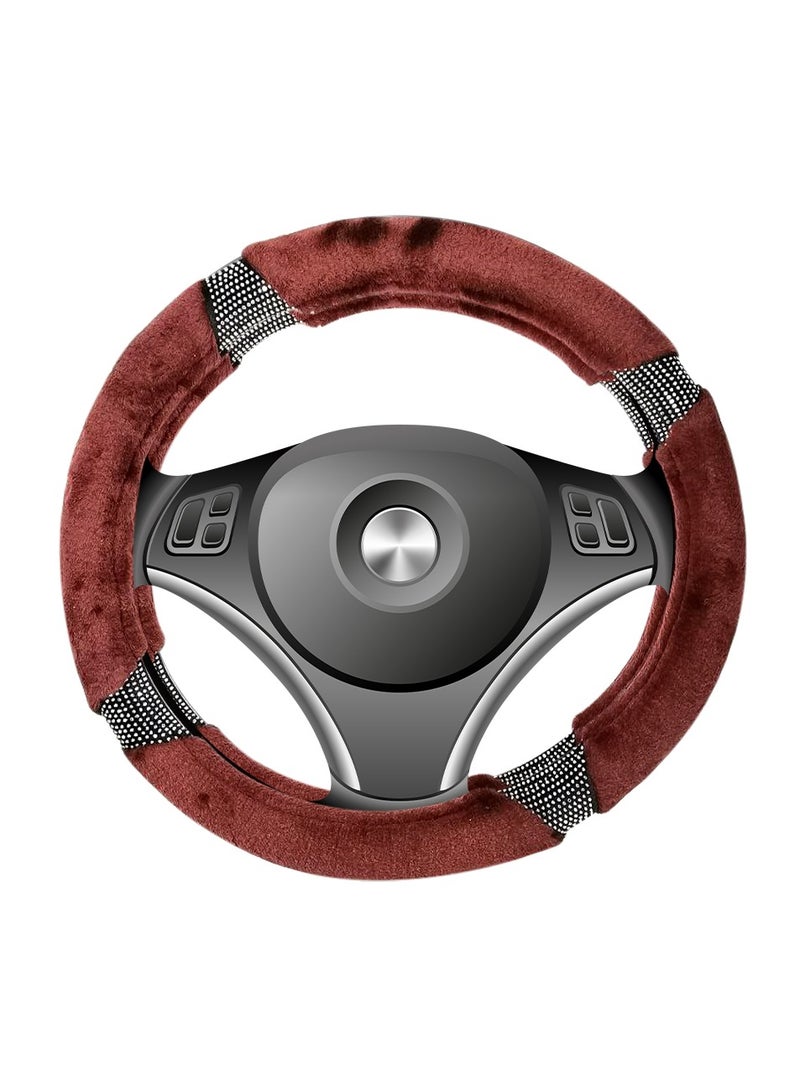 Agc Premium quality Car Steering Cover Size Medium 38cm Fluffy Steering Wheel Cover Smooth Fur AGC - Image 2