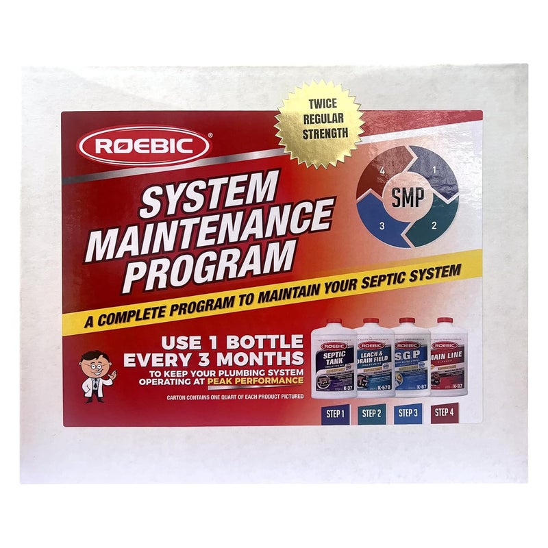 Roebic SMP-1000-PAK-1 Complete Septic System Maintenance Kit: 4 Quarts, Pack of 1, All-in-One Solution for Septic System Care - Image 1