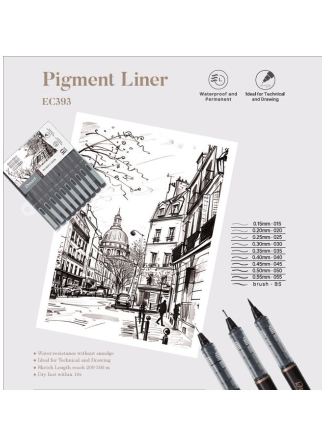 Dmast DMAST PIGMENT LINER 10PCS SET - C393  - Image 2