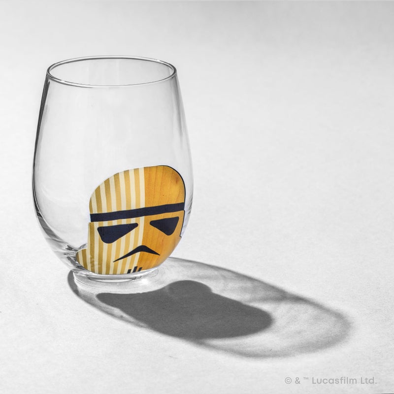JoyJolt JoyJolt Star Wars Helmet Hues Tumblers Stemless Glasses. Set of 4 19oz Stemless Drinking Glass  Star Wars Kitchen Glasses. Star Wars Gifts and  Star Wars Collectibles for Adults  - Image 5