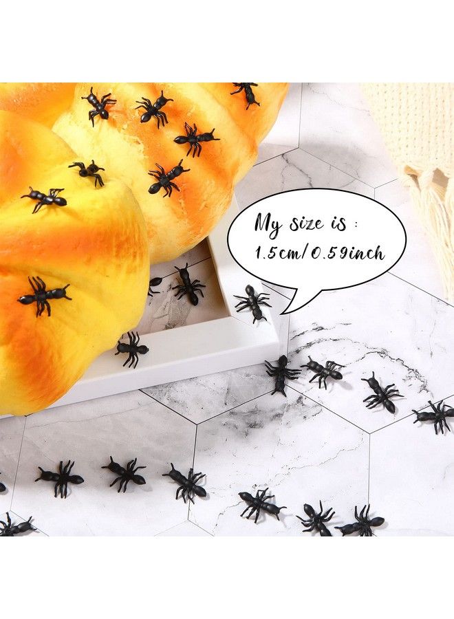Sumind 400 Pieces Fake Ants Prank Plastic Black Ant Realistic Ant Halloween Joke Toys For Halloween Party Decoration Supplies April Fool'S Day Props - Image 4