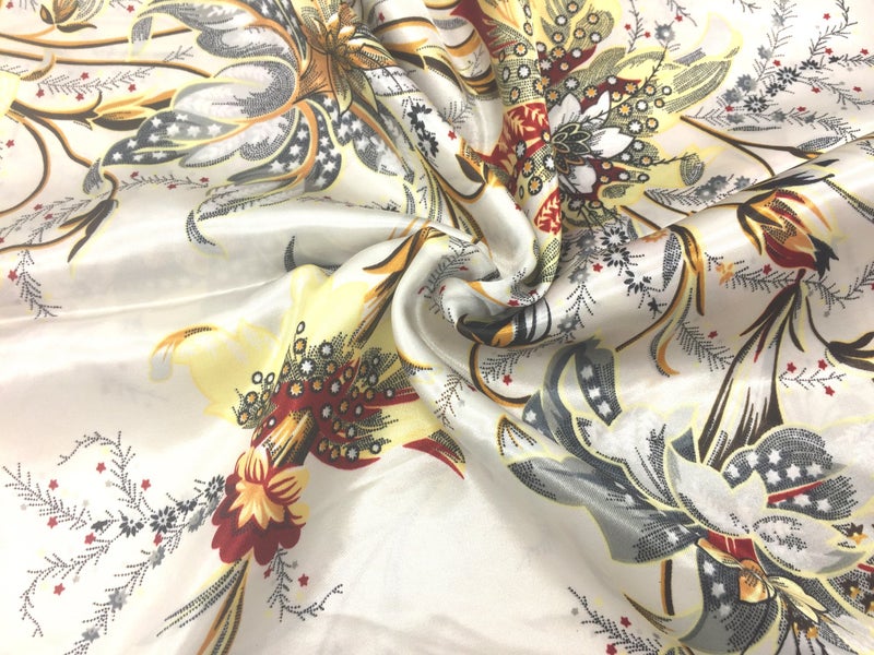 YOUR SMILE Silk Like Scarf Women's Fashion Pattern Large Square Satin Headscarf Headdress(11) - Image 2