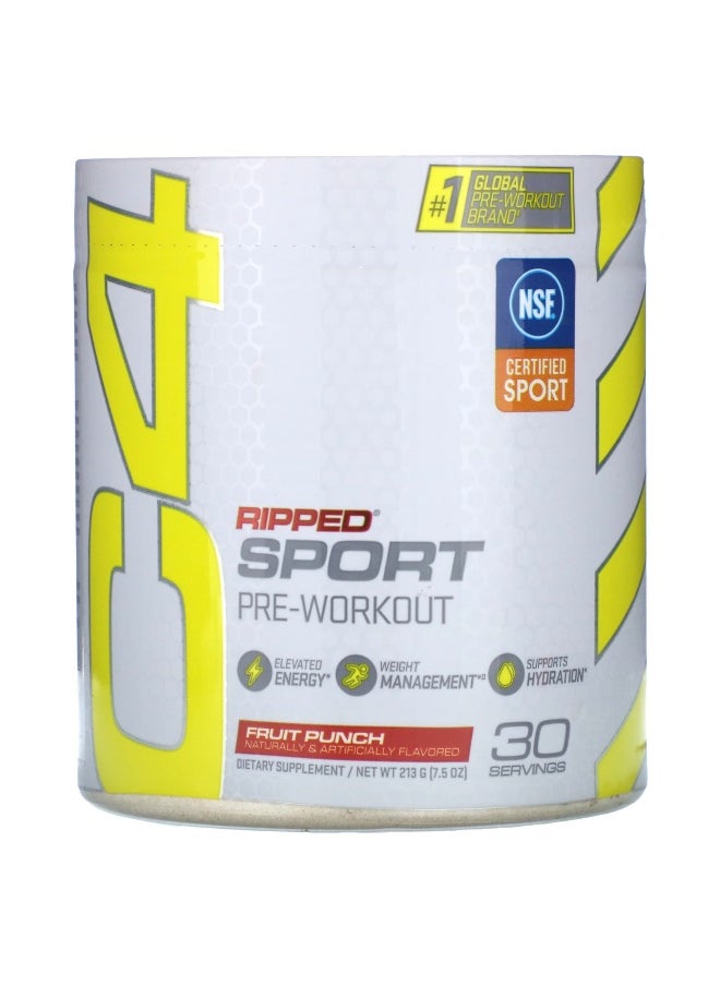 C4  Cellucor C4 / Cellucor, C4 Sport Ripped, Pre-Workout, Fruit Punch, 7.5 oz (213 g)  - Image 1