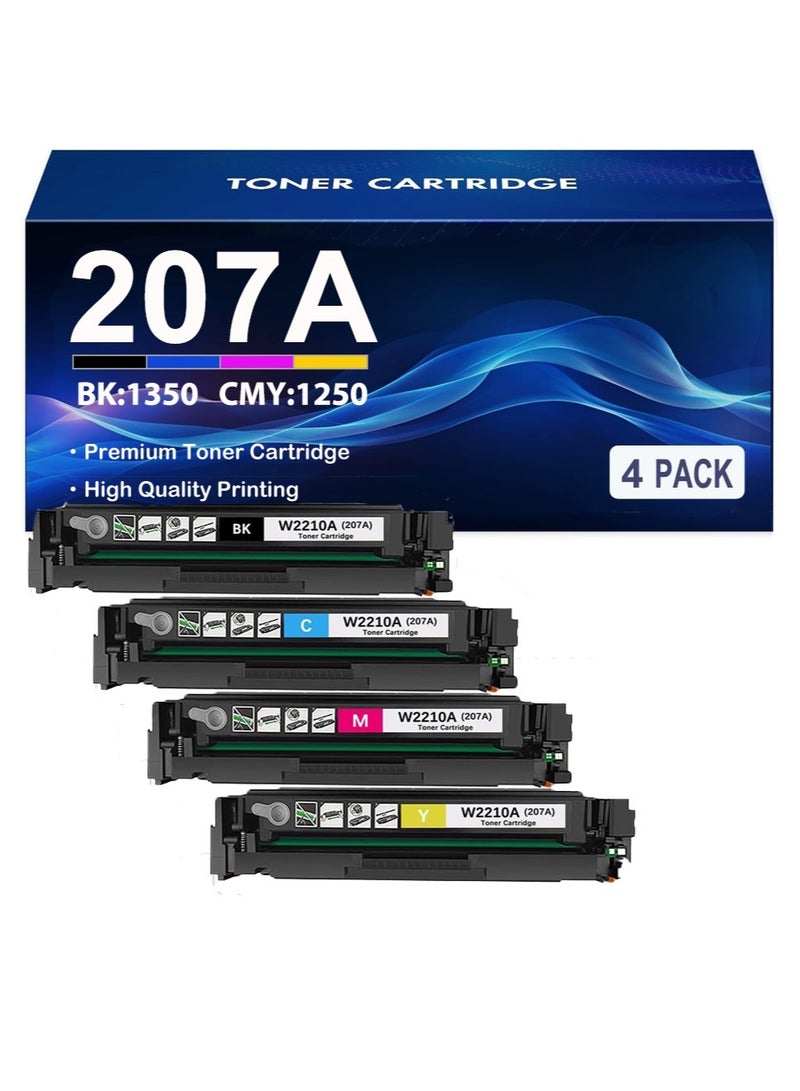 Original Quality 207A (SET) Toner Cartridge Replacement for Color LaserJet Pro MFP M283fdw M255dw M282nw M283fdn M255nw – Black, Cyan, Yellow, Magenta  - Image 1