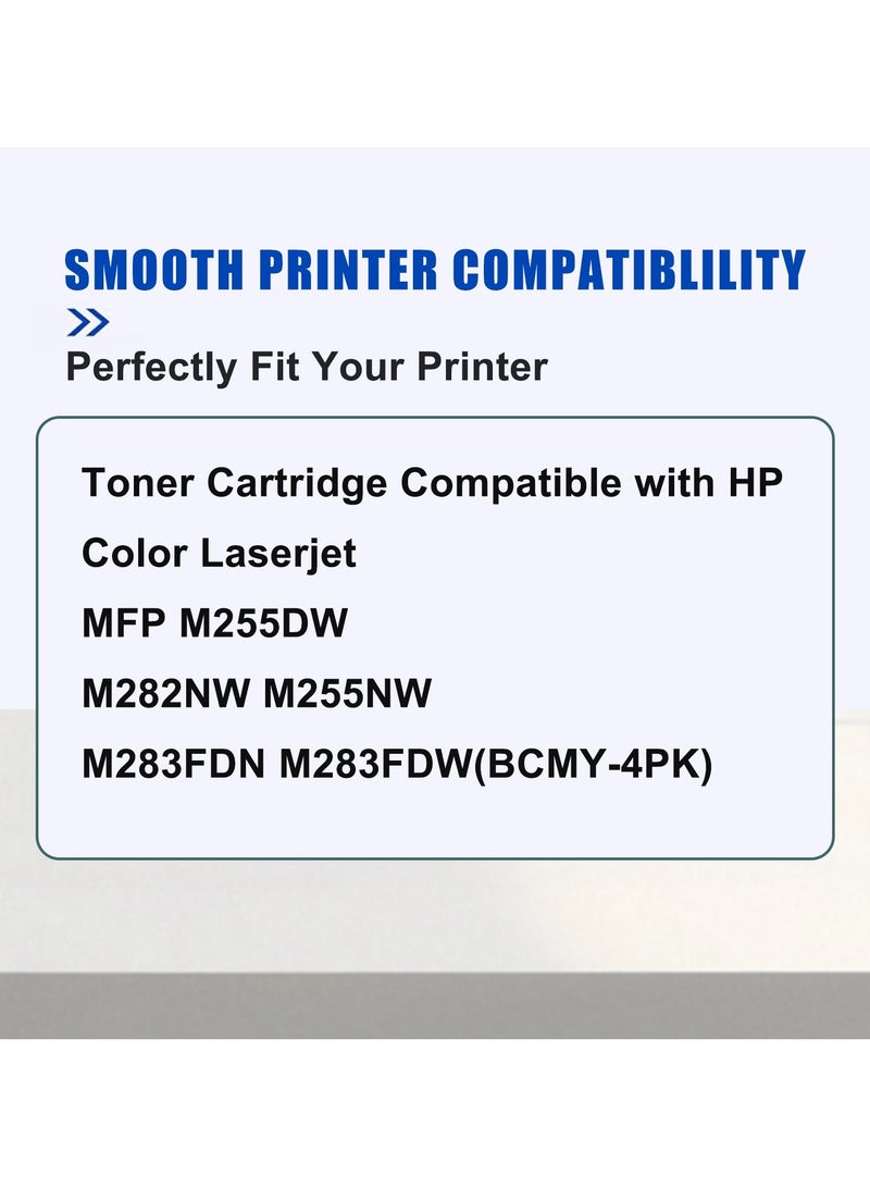 Original Quality 207A (SET) Toner Cartridge Replacement for Color LaserJet Pro MFP M283fdw M255dw M282nw M283fdn M255nw – Black, Cyan, Yellow, Magenta  - Image 2