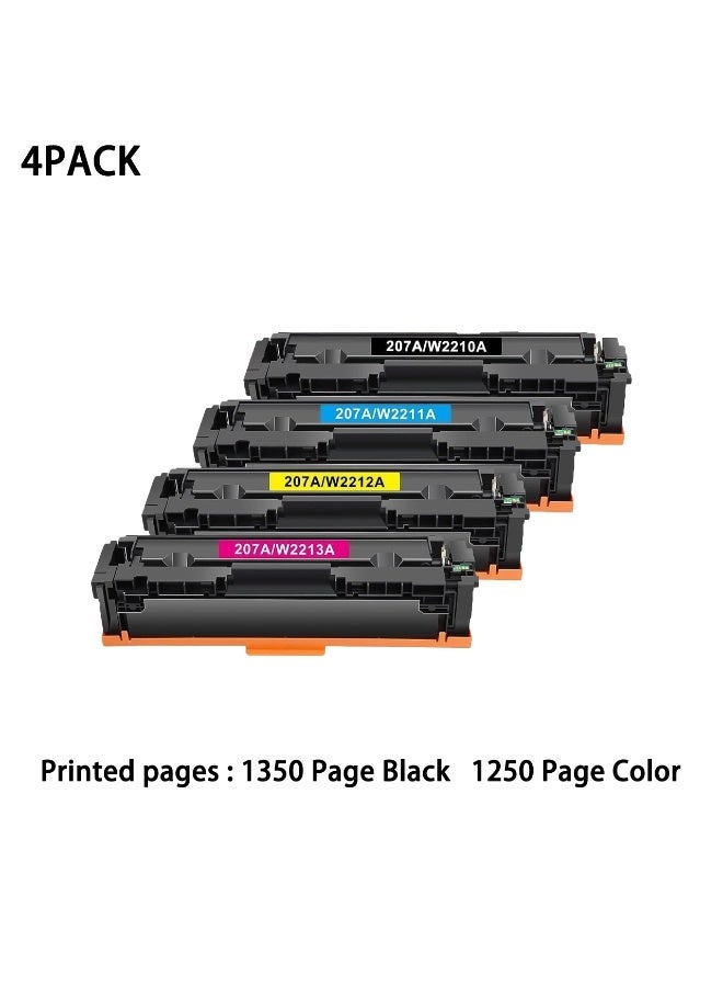 Original Quality 207A (SET) Toner Cartridge Replacement for Color LaserJet Pro MFP M283fdw M255dw M282nw M283fdn M255nw – Black, Cyan, Yellow, Magenta - Image 1