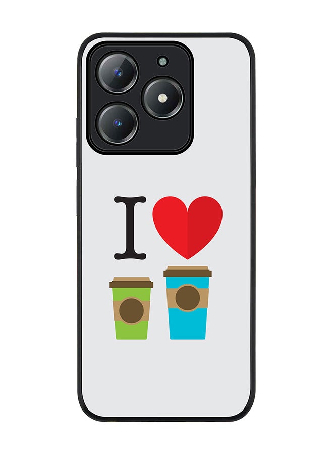 Stylizedd For Realme C63 / Realme C61 4G Case,Slim fit Camera Protection, Shockproof Thin Phone cover  - I Love Coffee - Image 1