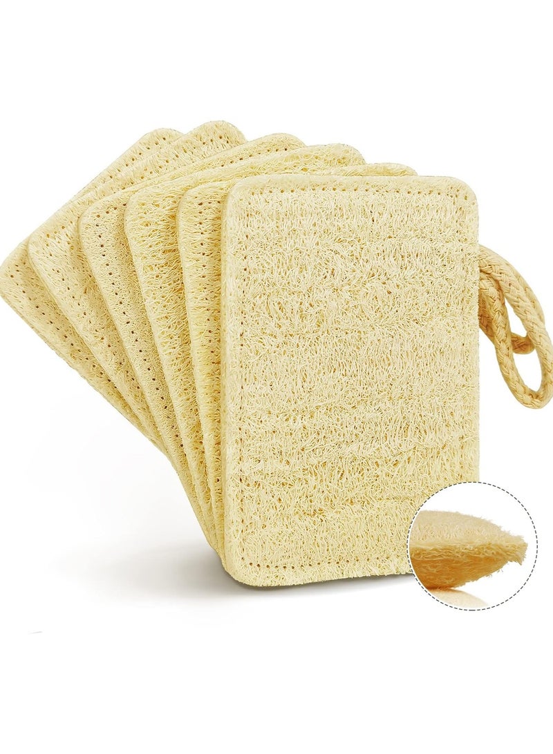Oasisgalore 6Pack Natural Loofah Dish Sponges - Non-Scratch, Eco-Friendly & Biodegradable  - Image 1