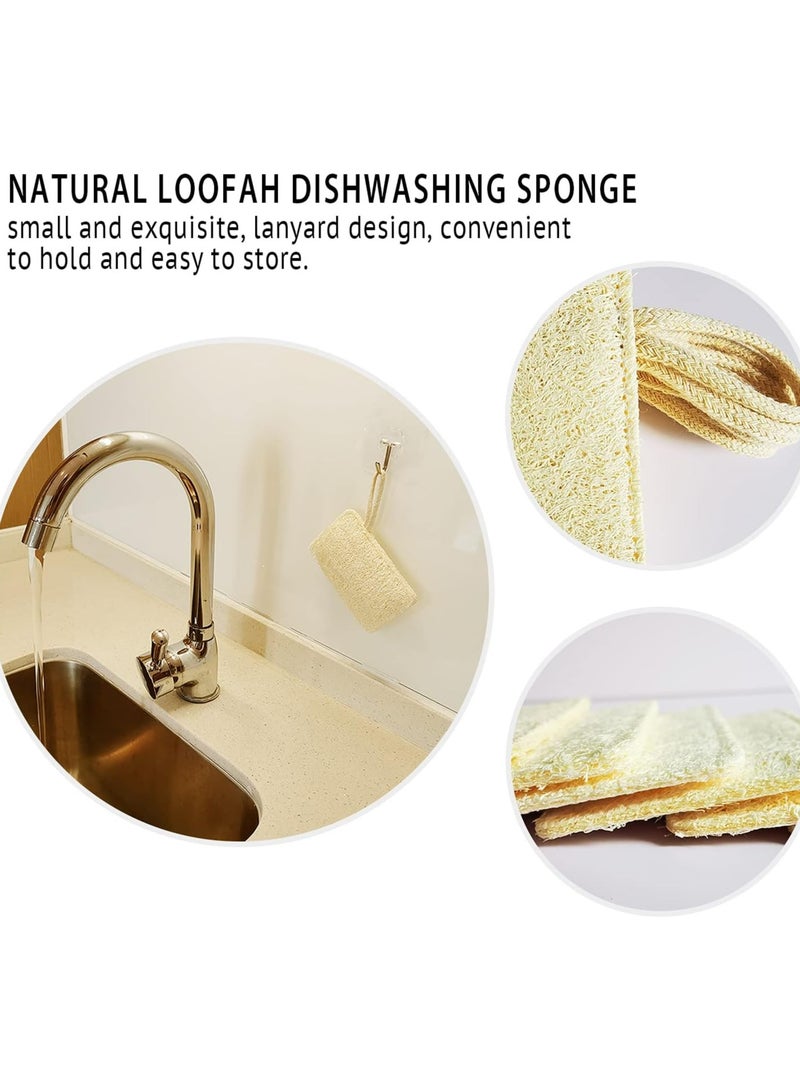 Oasisgalore 6Pack Natural Loofah Dish Sponges - Non-Scratch, Eco-Friendly & Biodegradable  - Image 5