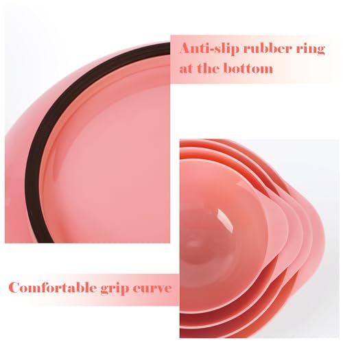 BoxedHome Nesting Plastic Mixing Bowl Set With Pour Spout, Microwave and Dishwasher Safe, BPA free Non-Slip Base, Set of 4 Size 1.7, 2.5, 3.5 and 4.5qt, Great for Prepping, Baking - Image 4