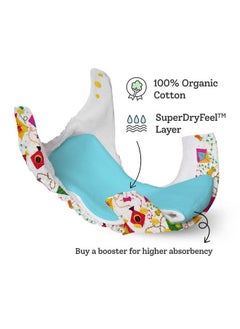 Superbottoms Pack Of 2 Cloth Diapers For Babies And Xtrahydrating™ Wipes 72 Pack Freesize Washable & Reusable Waterproof Adjustable Cloth Diaper For Babies From 5 17Kgs;Diaper With 2 Dry Feel Pad  - Image 4