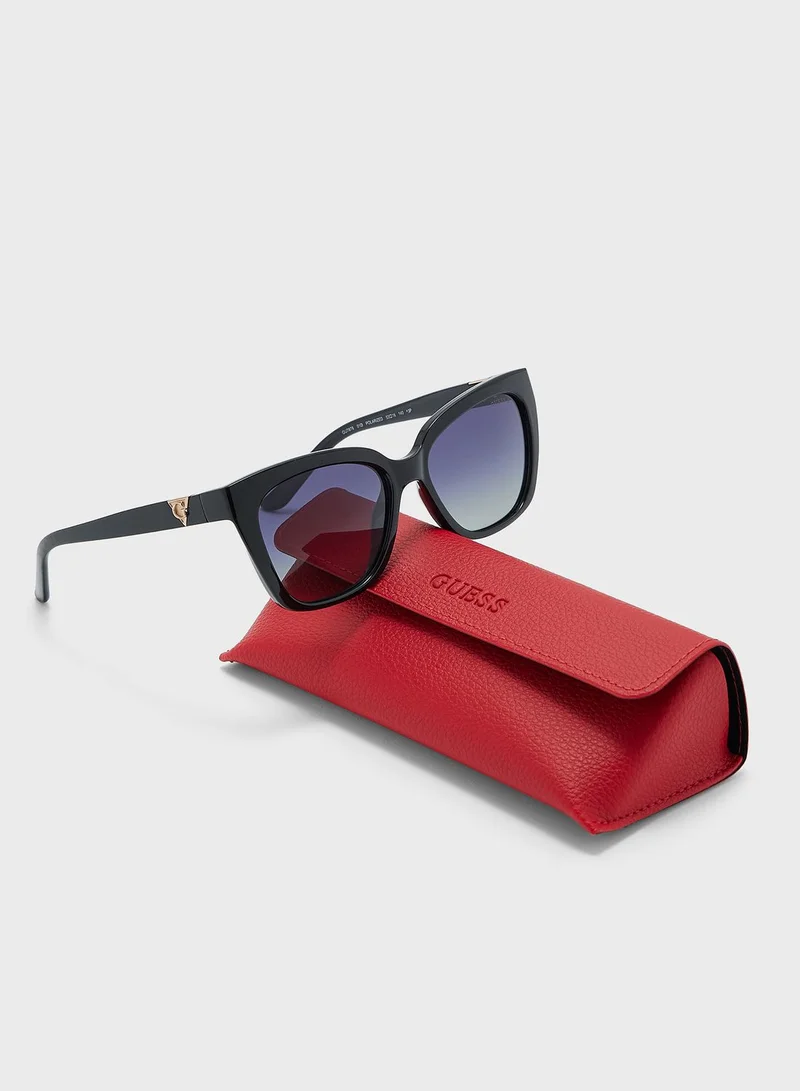 GUESS Gradient Oversized Rectangle Shape Sunglasses