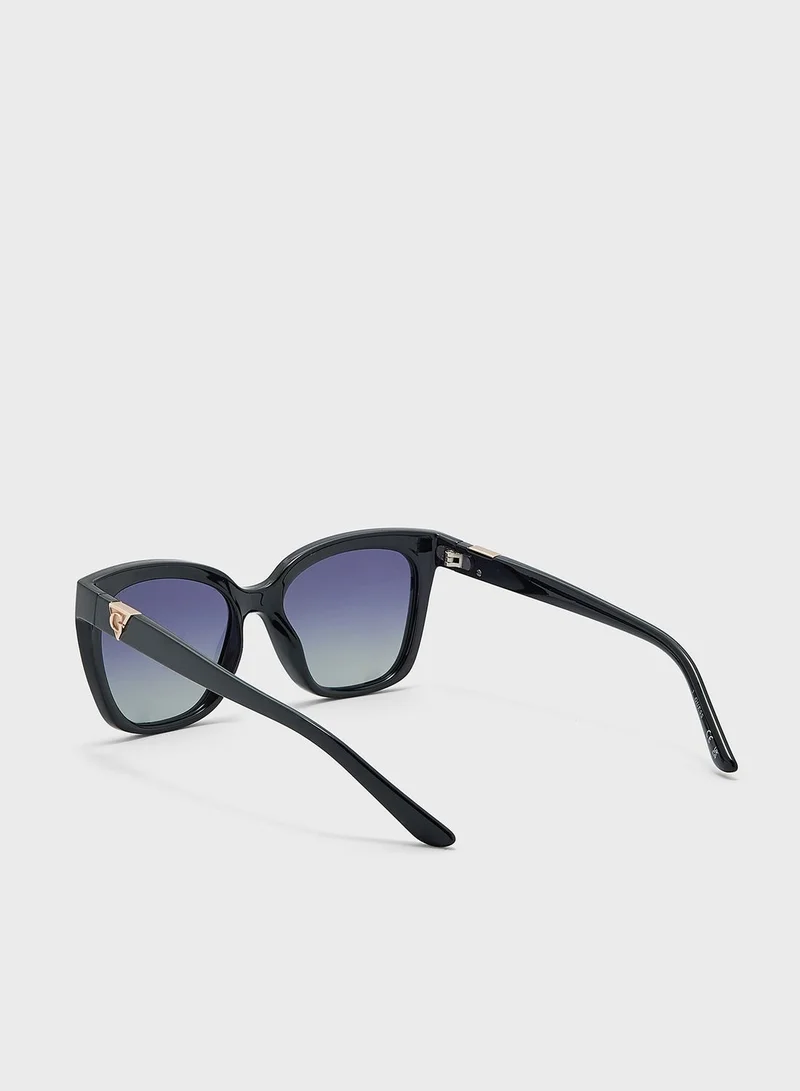 GUESS Gradient Oversized Rectangle Shape Sunglasses