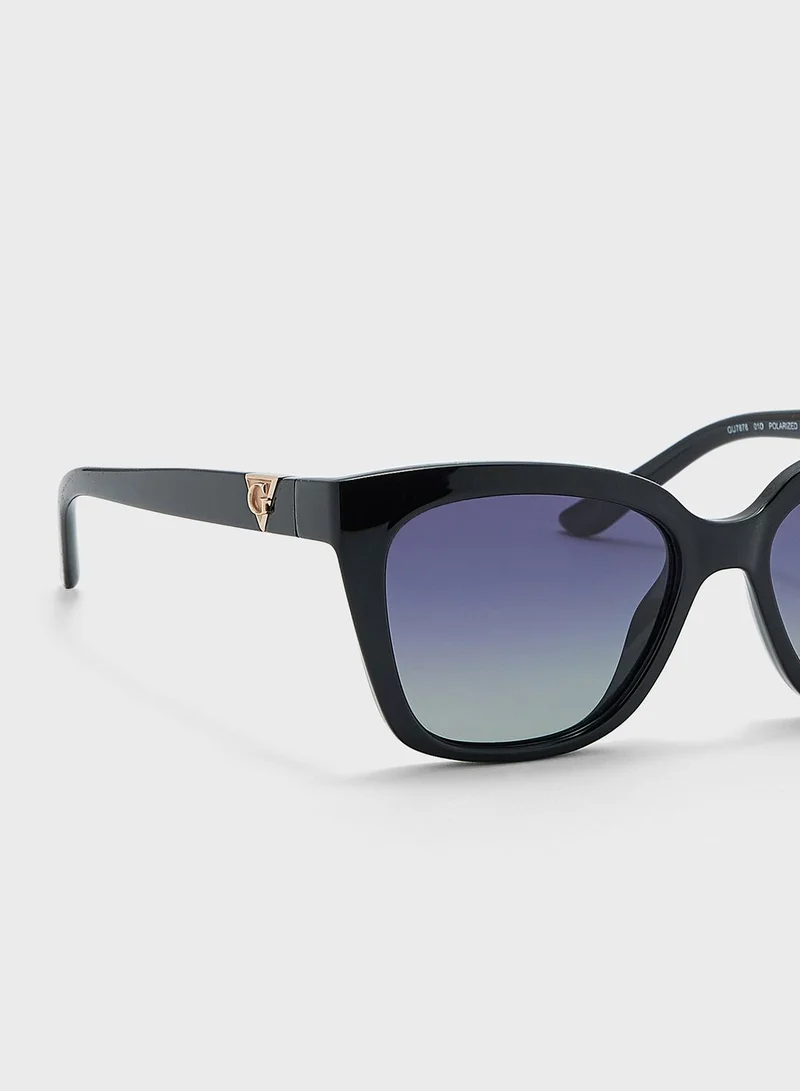 GUESS Gradient Oversized Rectangle Shape Sunglasses