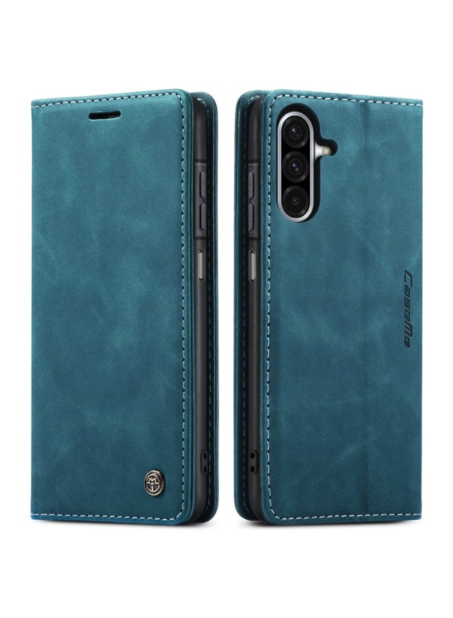 CaseMe Phone Case Luxury PU Leather Design 013 Flip Cover Card Slot Holder Cover For  Samsung Galaxy A17 (Green) - Image 1