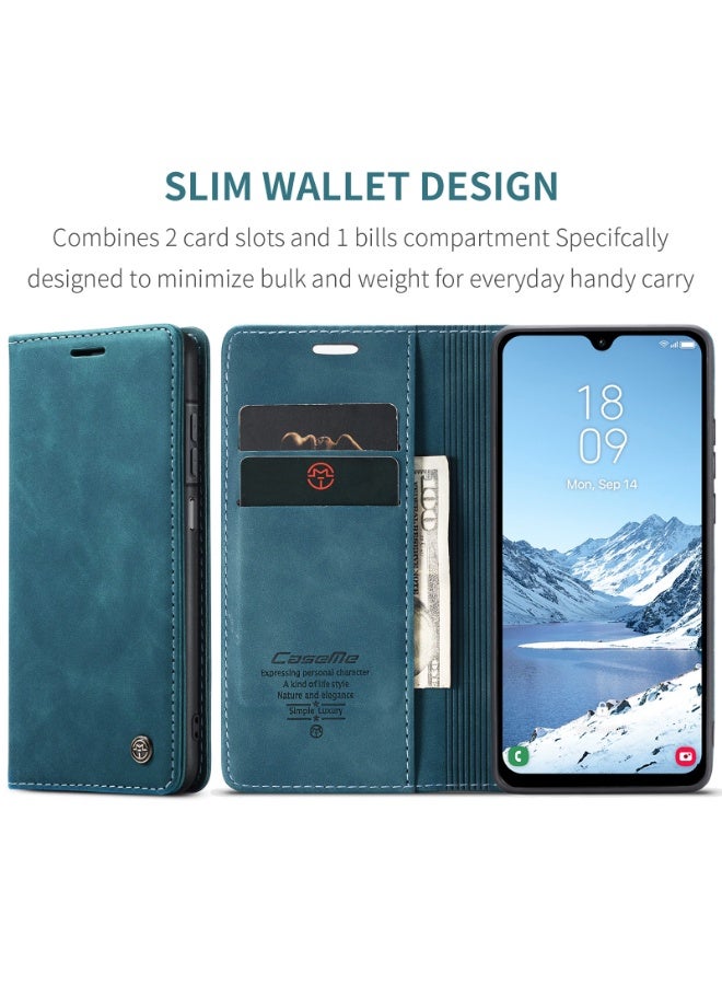CaseMe Phone Case Luxury PU Leather Design 013 Flip Cover Card Slot Holder Cover For  Samsung Galaxy A17 (Green) - Image 5