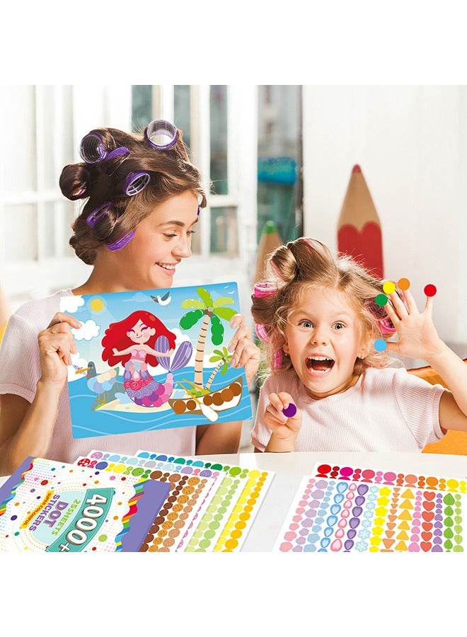Colorful Round Dot sticker set, Princess DIY Decorative Stickers, Self-Adhesive Stickers for Kids, Interesting Stickers Home School Skateboard Guitar Decorative DIY Crafts - Image 5