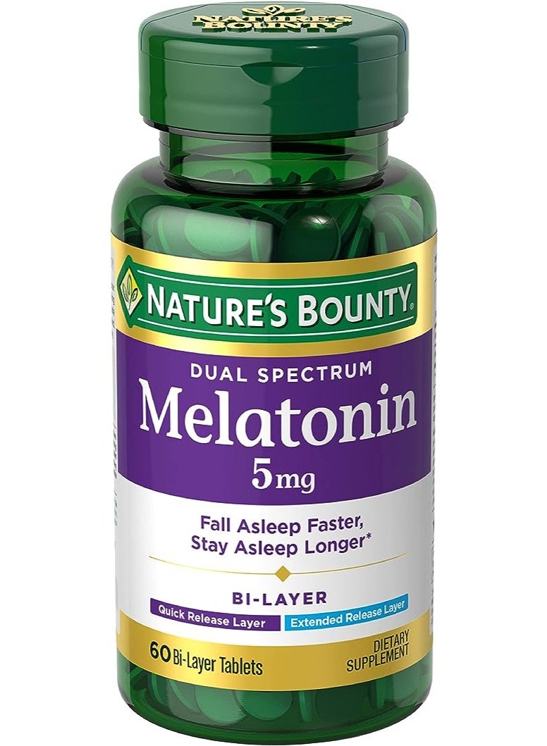 NB Melatonin 5mg dual spectrum 60 tablet bi layer