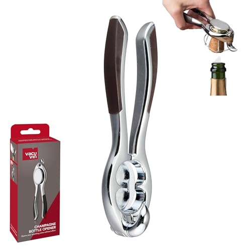 Vacu Vin Champagne Bottle Opener, Stainless Steel - Image 1