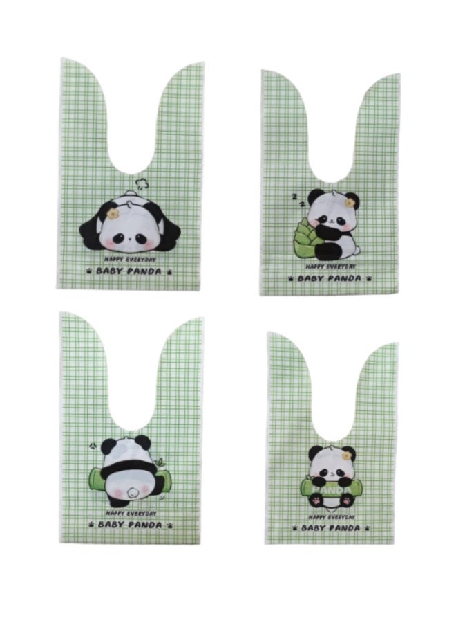 أكياس هدايا بطابع الباندا للحلوى والبسكويت والهدايا الصغيرة - أكياس هدايا حفلات لطيفة لأعياد ميلاد الأطفال وحفلات استقبال المواليد والاحتفالات الأخرى (عبوة من 50 قطعة) - Image 2