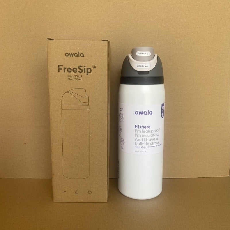 Owala Fruit Cup 304 Stainless Steel Insulated Water Bottle - Large Capacity, Portable Sports Cup with Dual Drinking Straw - Image 1