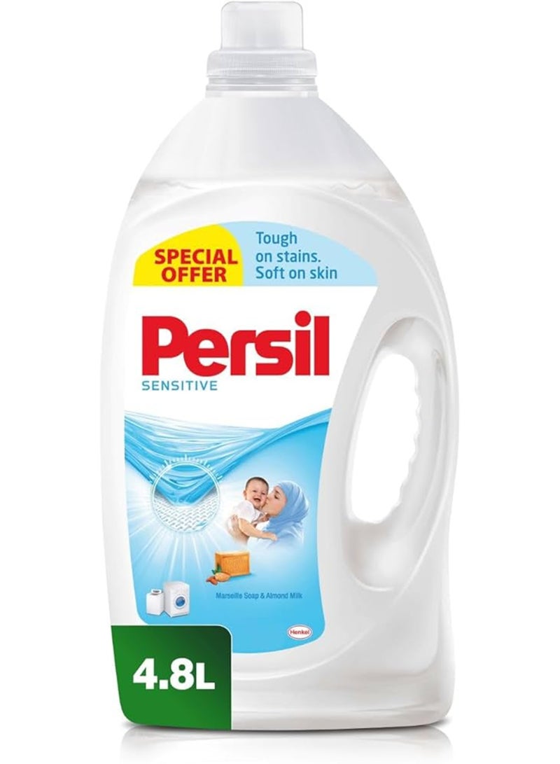 Persil Gel Sensitive Laundry Detergent 4.8L – Gentle Cleaning for Sensitive Skin - Image 1