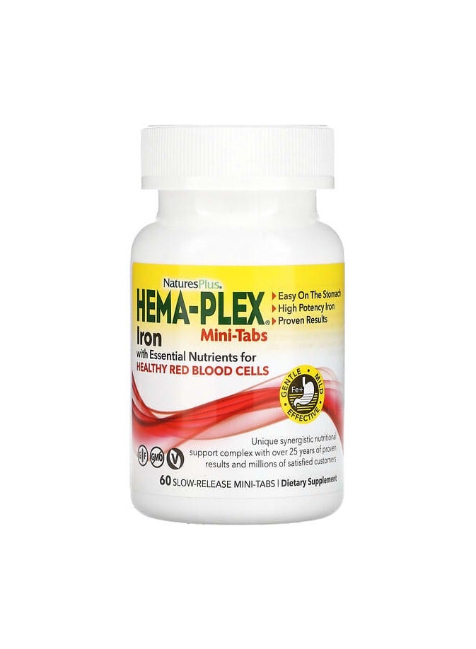 حديد مع عناصر غذائية أساسية لخلايا دم حمراء صحية، 60 قرصًا صغيرًا بطيئًا الإطلاق
