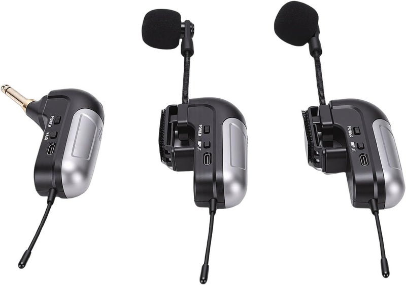Instrument Microphone Receiver, Guitar Violin Cello Accordion Pickup, Stage Performance Live Noise Reduction Microphone with 30m Range & 6H Battery Life - Image 3