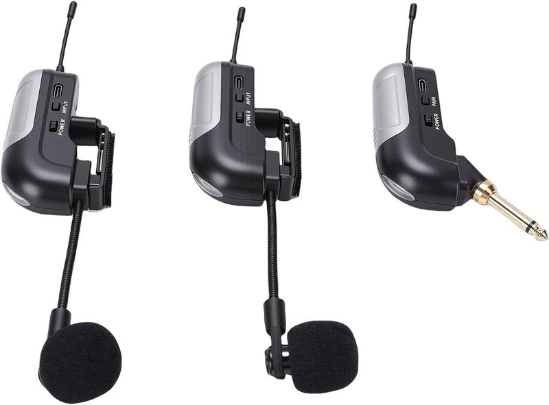 Instrument Microphone Receiver, Guitar Violin Cello Accordion Pickup, Stage Performance Live Noise Reduction Microphone with 30m Range & 6H Battery Life - Image 1