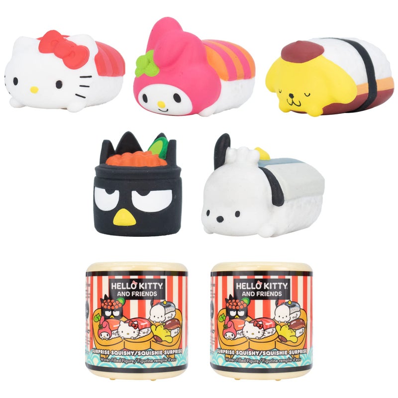 Hamee Sanrio Hello Kitty and Friends Cute Water Filled Surprise Capsule Squishy Toy Sushi Birthday Gift Bag Party Favor Gift Basket Filler Stress Relief Toy 2 Pc Mystery Blind Capsule - Image 3