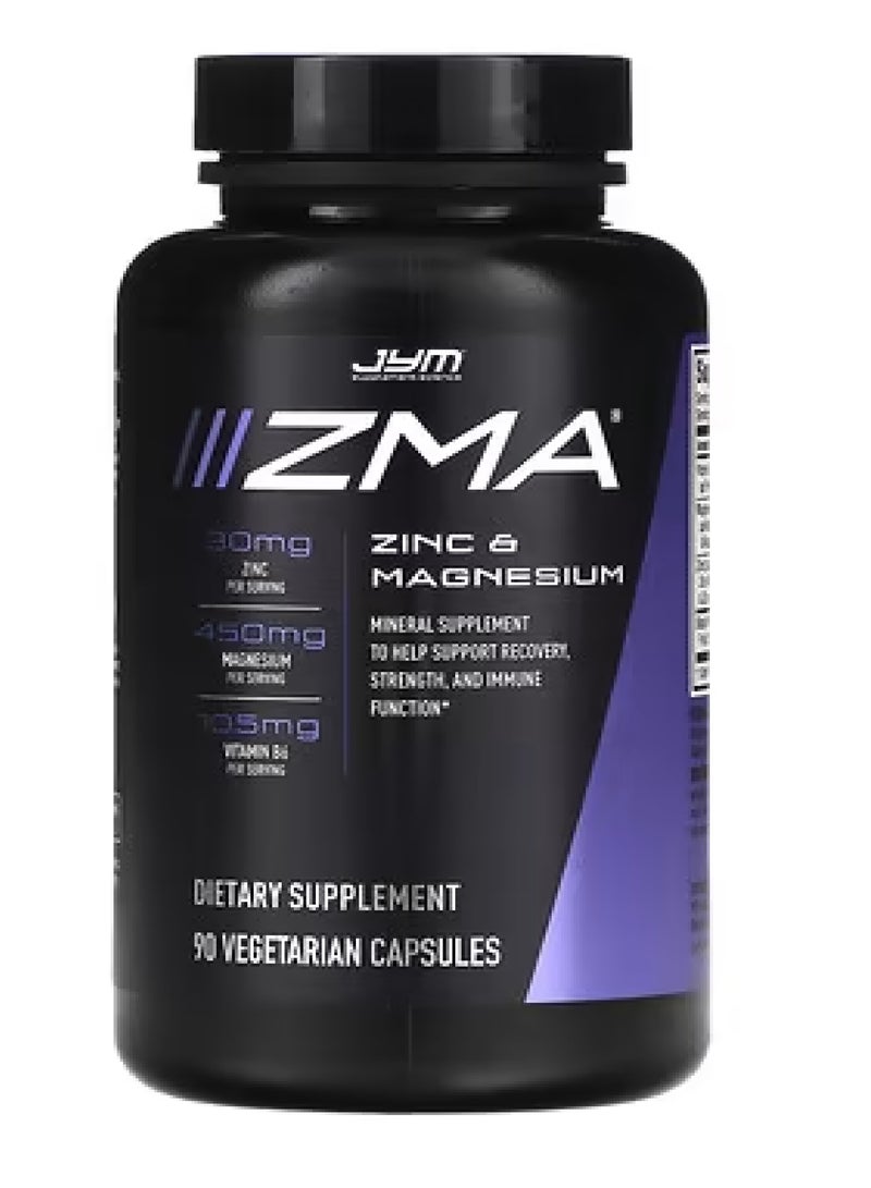JYM Supplement Science ZMA, Zinc & Magnesium, 90 Vegetarian Capsules