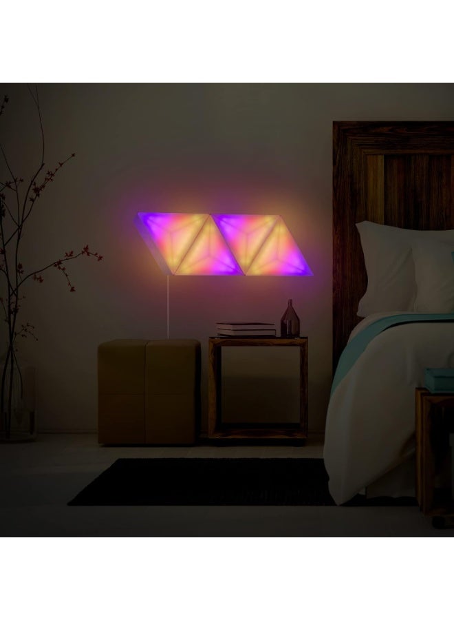 Monster 3D Multicolor LED Art Panels, 4-Panel Starter Kit, Wall Lighting, Remote Access From Anywhere, Works With Google Assistant, Amazon Alexa and Siri, Easy DIY Installation - Image 3